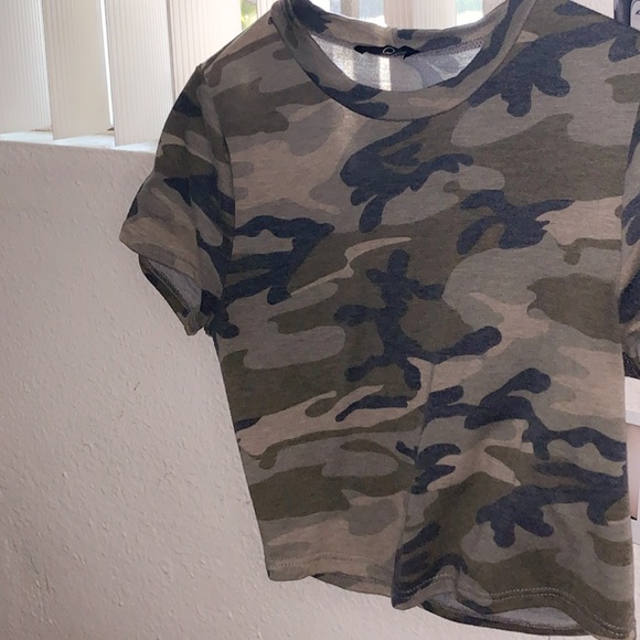 Camo crop top from Fashion Q - Picture 1 of 1